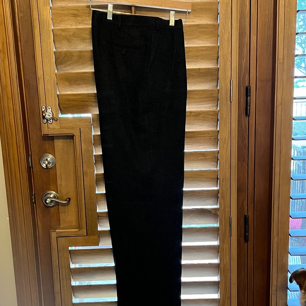 Mens Classic Charcoal Gray Italian Made Dress Pants